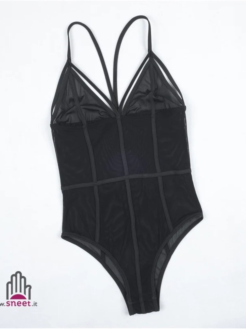 Fashionnova Strappy Sheer Bodysuit - Picture 6 of 7